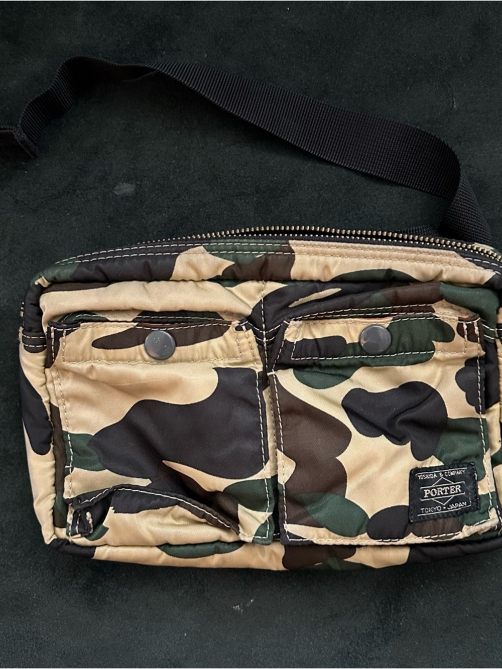 Bape Porter Camo Belt Bag